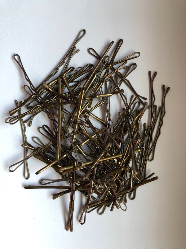 1 KG Haarklemmen 4,5 cm (3 wellig) gewellt in bronze-braun - Sonderedition -